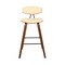 Armen Living Fox 28.5" Bar Height Cream Faux Leather and Walnut Wood Mid-Century Modern Bar Stool LCFOBAWACR30 - alternate 6